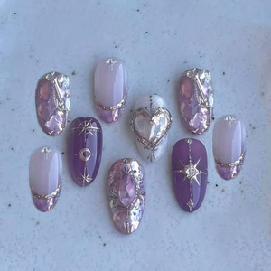 <span class=keywords><strong>Uñas</strong></span> <span class=keywords><strong>Postizas</strong></span> Reutilizables Brillantes de 24 Piezas <span class=keywords><strong>con</strong></span> Accesorios de Diamantes de Imitación, <span class=keywords><strong>Uñas</strong></span> Adhesivas Fuertes, <span class=keywords><strong>Uñas</strong></span> <span class=keywords><strong>Postizas</strong></span> 3D, <span class=keywords><strong>Uñas</strong></span> Artificiales - Product Image 6