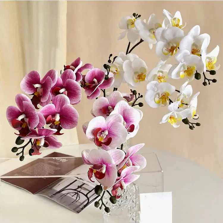 Wholesale Artificial Butterfly Orchid Flower Real Touch Orchid Plant Artificial Flowers With Pot Orchid With Vase
