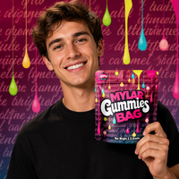 Sachets Mylar GRS 30% Standard 3,5g pour bonbons cerise, emballage coloré refermable en aluminium pour gelato, sachet de 3,5g