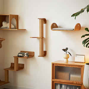 <span class=keywords><strong>3</strong></span> <span class=keywords><strong>Tier</strong></span> Hoge Muur Gemonteerde Kat Klimplank Indoor Kattenboom Toren Met Krabmeubilair Voor Katten - Product Image 1