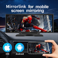 10 pouces 4K 2160P Dash Cam enregistreur vidéo Carplay Android Auto Stream rétroviseur GPS WIFI FM Radio AUX pour l'enregistrement de lecteur