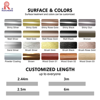 Profilé d'angle en L moderne en aluminium pour carrelage, profil d'extrusion personnalisable pour la transition métallique des carreaux d'appartement