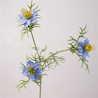 Fleur artificielle en tissu de soie, marguerite réaliste faite à la main, tige unique, verdure, décoration pour la Saint-Valentin, mariage, maison, fête