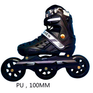 Cada <span class=keywords><strong>patines</strong></span> en línea al por mayor 100MM PU grandes <span class=keywords><strong>3</strong></span> <span class=keywords><strong>ruedas</strong></span> Marco de aleación de aluminio estudiantes hombres mujeres y niños ajustable - Product Image 4