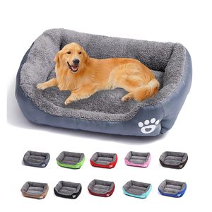 Cama Rectangular de Lujo para Mascotas, Doble Cara, Cómoda, Suave, Transpirable, Espuma Personalizada para Perros y Gatos, Empacada en Caja - Product Image 1