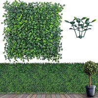 Panneau mural en gazon artificiel ODTORY, 10" x 10", 12 pièces (8,4 pieds carrés), anti-UV, pour l'intimité, durable, vert persistant, pour intérieur/extérieur, mariage
