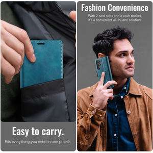 Pour <span class=keywords><strong>Samsung</strong></span> S25 Ultra S24 Plus S23 FE <span class=keywords><strong>S22</strong></span> S21 S20 Couverture <span class=keywords><strong>CaseMe</strong></span> 033 RFID Blocage Portefeuille Vintage En Cuir Antichoc Téléphone Cas - Product Image 6