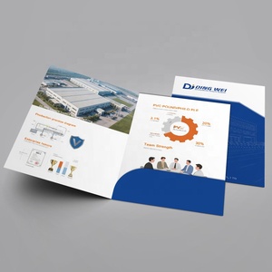 In đầy đủ màu sắc 300gsm giấy tráng trang trí tập tin tài liệu thư mục với túi - Product Image 2