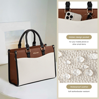 LOVEVOOK Fashion Ensemble de 2 sacs : Sac fourre-tout tendance à poignée supérieure, sac à bandoulière et pochette pour femme