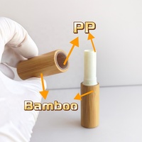 Venta al por mayor OEM ODM Envase vacío para bálsamo labial 4ml 4g Ecológico Delgado de Bambú con Tapa de Rosca para Brillo Labial Cosmético