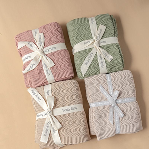 Manta <span class=keywords><strong>de</strong></span> Bebé Tejida <span class=keywords><strong>a</strong></span> Crochet con Diseño <span class=keywords><strong>de</strong></span> Conchas Marinas, 100% Algodón Orgánico Suave, Precio <span class=keywords><strong>de</strong></span> Fábrica, Nuevo Estilo, Personalizable <span class=keywords><strong>para</strong></span> Recién Nacidos - Product Image 2