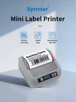 Mini imprimante thermique portable haute vitesse Android portable sans fil POS reçu et autocollant de couleur d'étiquette photo en stock