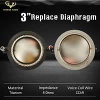 Vander Audio – Diaphragme de remplacement pour haut-parleur de compression de 3 pouces (75 mm) avec bobine vocale en titane