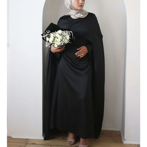 Robe longue en soie de luxe LEDUO pour femmes, avec cape amovible, design 2-en-1, manches classiques et dos corset. - Product Image 1