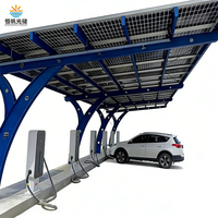 Structure de carport solaire en métal sur mesure Hengfan, système de stationnement certifié CE, garantie 10 ans, durée de vie 20-25 ans