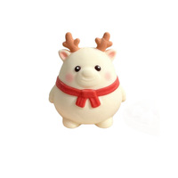 Jouets Squishy Géants de Noël en TPR, Jouet à Presser Anti-Stress, Renne Squishy Géant, Jouet Sensoriel pour Adultes et Enfants, Vente en Gros