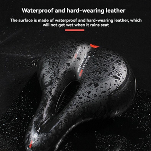 Selle de vélo imperméable à rayures réfléchissantes, vente en gros d'usine, selle de vélo épaissie à ressorts souples, selle de cyclisme confortable OEM VTT - Product Image 3