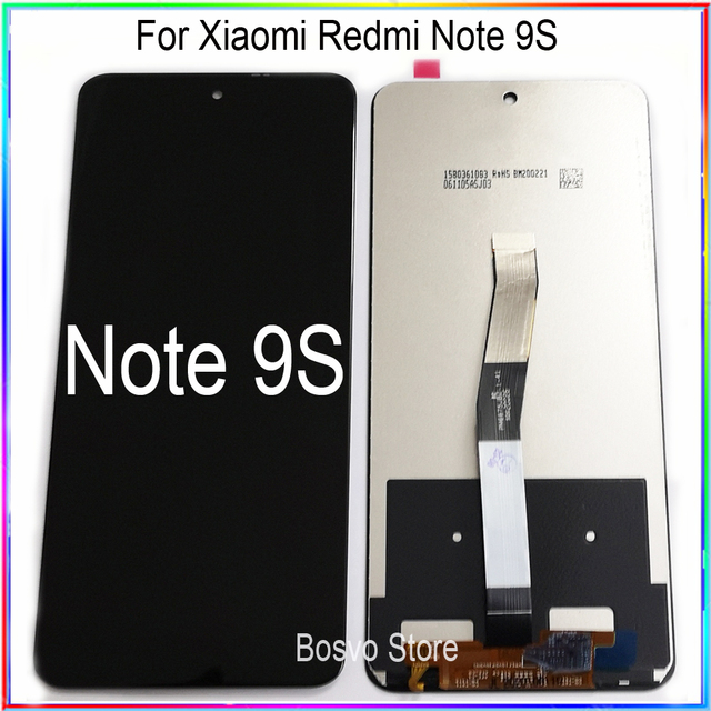 For Xiaomi for Redmi Note 9S Lcd Display Screen With Touch Digitizer With Frame Assembly