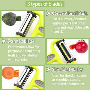 Factory Direct High Quality 3-in-1 Multifunctional <b>Peeler</b> PP Plastic <b>Vegetable</b> Tools with Comfortable Handle Low Price Home Use - Product Image 2