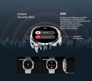Reloj Inteligente <span class=keywords><strong>W7</strong></span> de Alta Calidad, Pantalla Ultra AMOLED 466*466 HD, Llamadas Bluetooth, Monitor de Salud y Ejercicio, Reloj Deportivo para Exteriores - Product Image 4