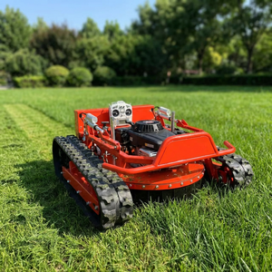 Tondeuse robot DIY télécommandée sans fil à rotation 360°, désherbeuse à essence 4 temps 650W à décharge arrière pour jardin professionnel - Product Image 5