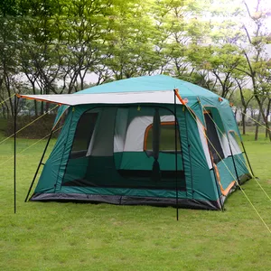 Tenda da campeggio di lusso per famiglie numerose tende da campeggio all'aperto impermeabile 6 8 10 12 persone tenda da campeggio Glamping
