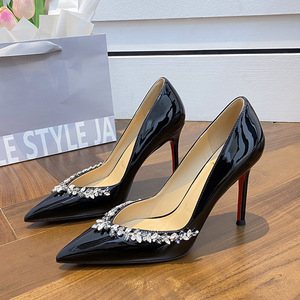 Sandals for Women 2026 New Spring Lace Openwork Netting Strapless Pointed-<b>Toe</b> High <b>Heels</b> Thin <b>Heels</b> Ultra-Thin - Product Image 6