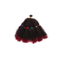Extensions de cheveux afro bouclés en vrac, 1 paquet de 50g/pièce, trame simple, tresses afro torsadées, fil ignifuge basse température
