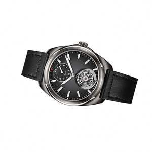 Montre mécanique automatique de luxe pour homme avec tourbillon, étanche, bracelet en cuir, idéale comme cadeau - Product Image 4