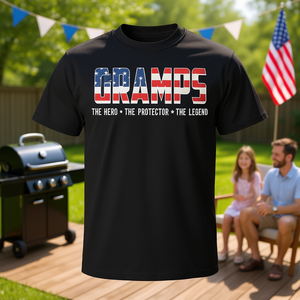 Camiseta con la bandera de Estados Unidos de Gramps, el héroe, el protector, la leyenda, regalo para el día del padre - Product Image 3