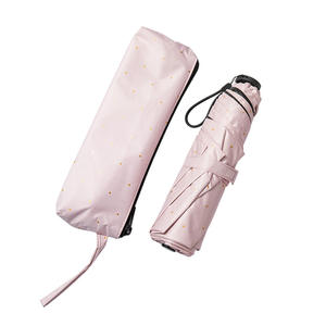 Parapluie pliant en trois sections Princesse Anna, en fibre de carbone, protection solaire, ouverture manuelle, léger, double usage, soleil et pluie - Product Image 2