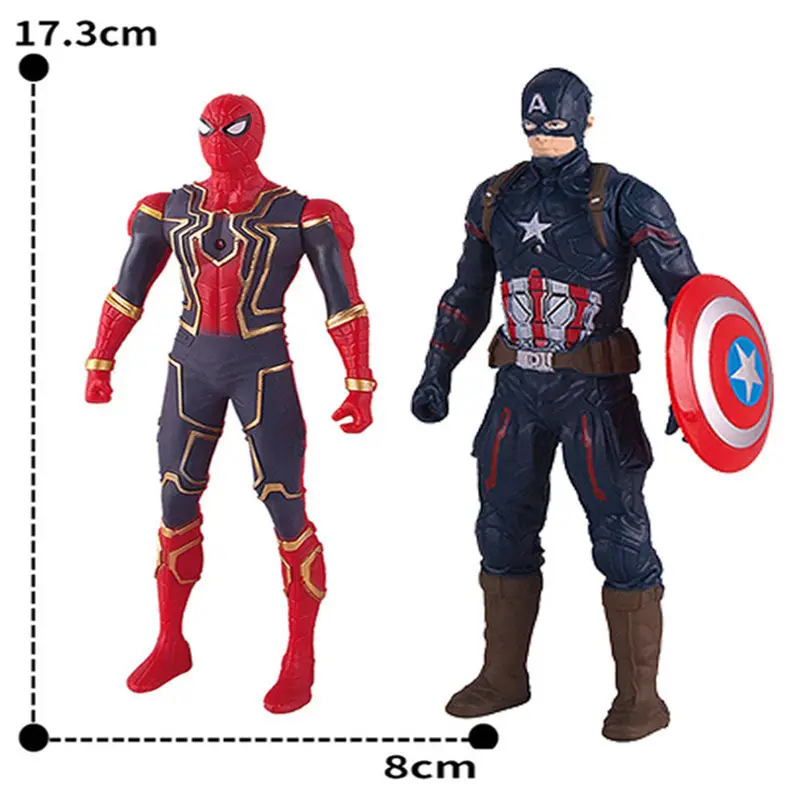 AL 2024 all'ingrosso Hulks giunti possono spostare figura Spider IronMans 3D modello giocattoli PVC 18cm scatola di ragno