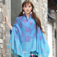 Écharpe en cachemire jacquard Paisley pour femmes, style turc, fabrication OEM Zifeng, écharpes cachemiriennes CE