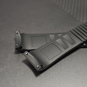 Bracelet de montre en caoutchouc de luxe pour Philippe 5164A 5167A 5167R avec fonction respirante, extrémité incurvée de 21 mm, fermoir déployant noir - Product Image 3