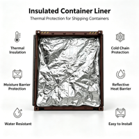 Fabricants de doublures thermiques pour conteneurs en Chine, doublure isolante thermique tissée en aluminium, résistante à l'humidité, pour conteneurs maritimes de 20 pieds et 40 pieds