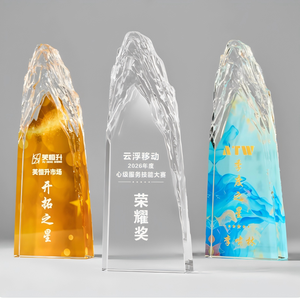 Trophée <span class=keywords><strong>de</strong></span> montagne en cristal K9, étanche, poli, gravé sur mesure, style sportif, <span class=keywords><strong>pour</strong></span> événements d'entreprise, reconnaissance des ventes, reconnaissance honorifique - Product Image 6
