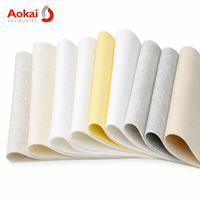 Tissu de filtration aérienne non tissé personnalisé, feutre aiguilleté, pour substrat de poinçonnage, résistant aux températures moyennes et élevées, en PET, Aramide, PPS, PTFE, Fibre de verre