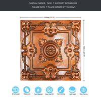 Plaque de plafond décorative en PVC gaufré, panneau mural intérieur étanche, installation facile en encastrement pour cafés et clubs, PL29 Plafonds Artistiques