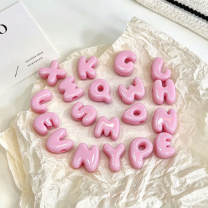 Acrylic Alphabet <b>Beads</b> <b>Large</b> Hole Cute Cartoon Letters Painted Enamel <b>Beads</b> for DIY Phone Strap Fan Support Bag Charm - Product Image 4
