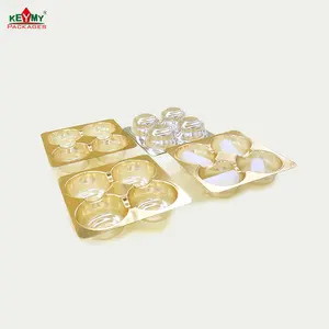 plastic blister tray, customize gold or silvery PET blister tray for food from ISO approved factory, in Shenzhen