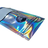 Sacs d'emballage cosmétique feuille holographique brillante Sachet en plastique Ziplock 14 pilules pour usage alimentaire