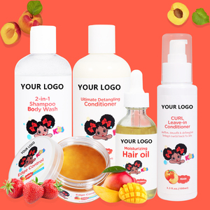Meilleurs Produits Capillaires <span class=keywords><strong>Bio</strong></span> et de Coiffage <span class=keywords><strong>pour</strong></span> Enfants, Ensemble Bouclés, Crème Capillaire sans Rinçage <span class=keywords><strong>pour</strong></span> Enfants Noirs, Marque Blanche - Product Image 6