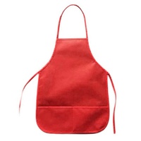 Tabliers jetables pour enfants avec logo personnalisé, en tissu non-tissé biodégradable, style bavoir et tablier de cuisine sans manches, pour la peinture et le dessin