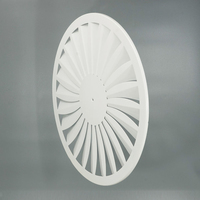Grilles de ventilation rondes en aluminium pour diffuseur tourbillonnant, pour alimentation en air au plafond