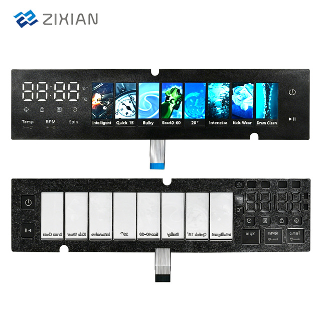 Custom Ui Layout Color Touch Switch Panel Membrane Keypad of Waterproof PET PC Home Appliance Washing Machine Touch Switch