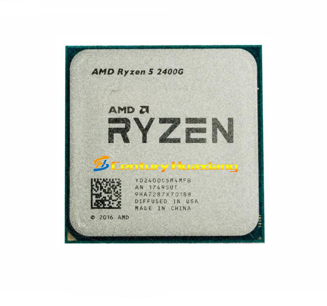 AMD R YZEN 5 2400G Quad Core 3.6 GHz Socket AM4 65W YD240BC6M4MFB Desktop Processor Used