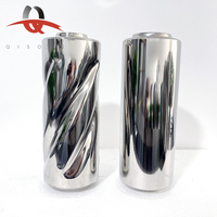 Pipa Knalpot Spiral Universal Performa Tinggi Resonator Ujung Knalpot Ganda