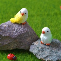 Sculpture d'animaux en résine 4 couleurs : perroquets et petits oiseaux, ornements de jardin d'extérieur, décoration artistique de haute qualité pour la maison