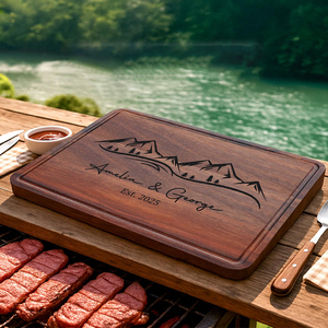 Tabla de Cortar Personalizada con Logotipo, Tabla de Madera Grabada con Etiqueta Privada para Charcutería, Carnes, Quesos, Frutas y Barbacoa - Product Image 1
