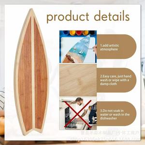 Tabla de cortar de madera hecha a mano, bandeja de madera maciza para exhibir alimentos y uso en charcuterías. - Product Image 3